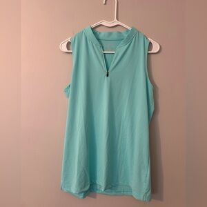 Sleeveless Aqua Top